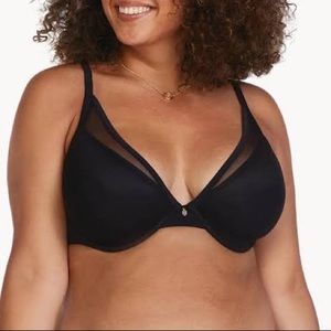 NWT, Thirdlove Classic Contour Plunge Bra Black Size 30B